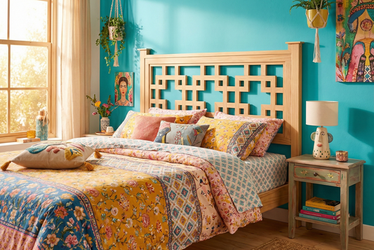 Cabecero colonial a medida celosía teca AM202205060936