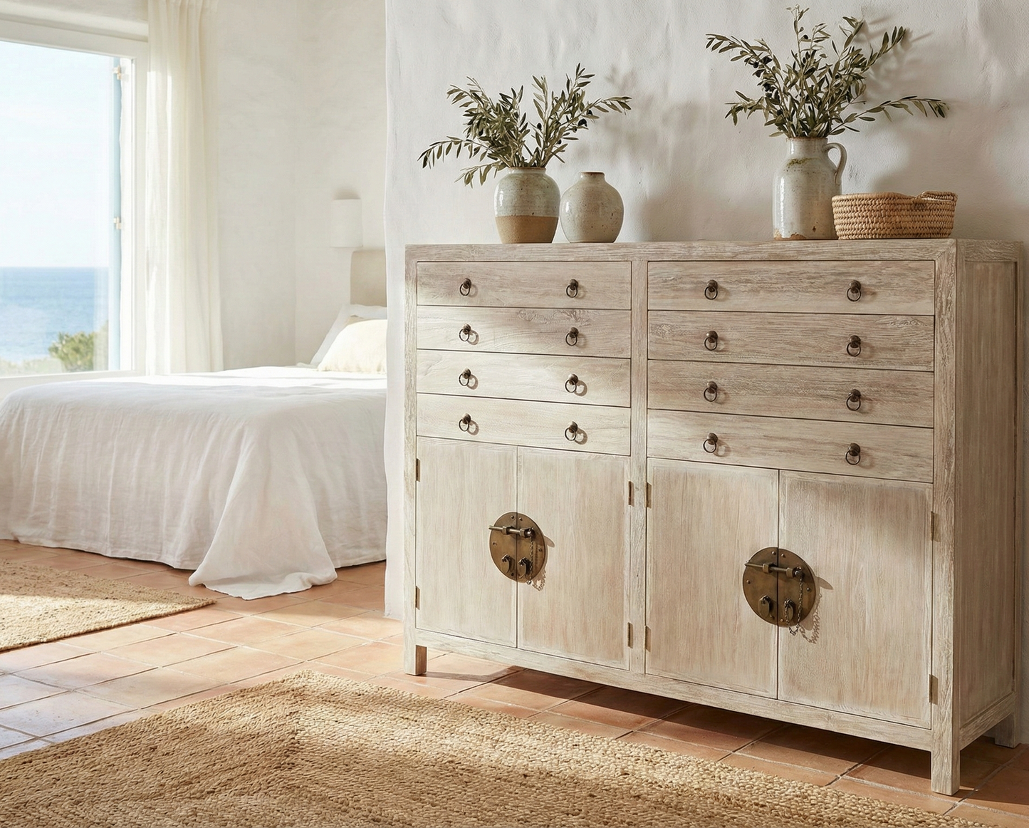 Cómoda colonial a medida teca AM20/01