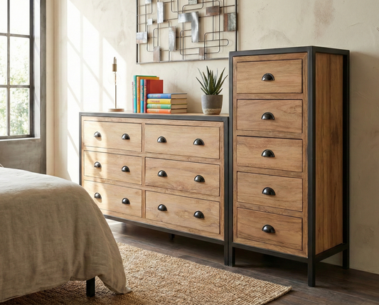 Cómoda industrial a medida teca AM45/56