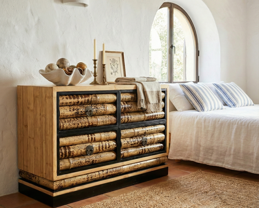 Cómoda colonial a medida bambú AM27/56