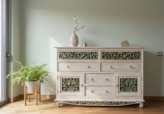 Cómoda colonial asiática a medida teca AM48/56