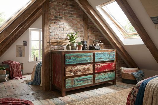 Cómoda colonial a medida teca AM49/56