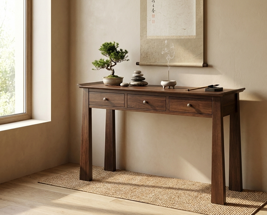 Consola colonial asiática a medida teca 05/48