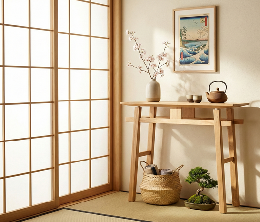 Consola a medida en madera de teca - AM-20429