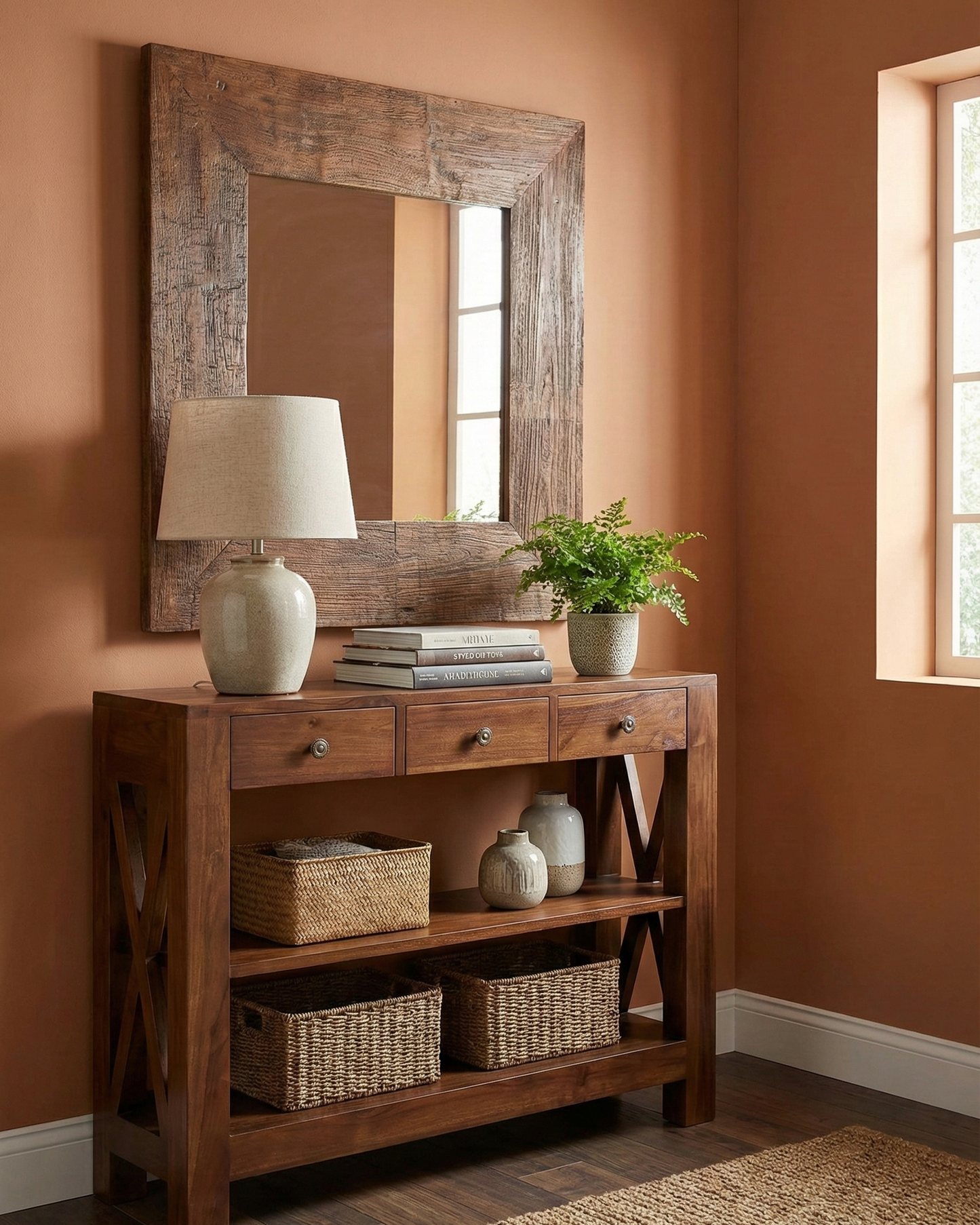 Consola colonial asiatica a medida teca 47/48