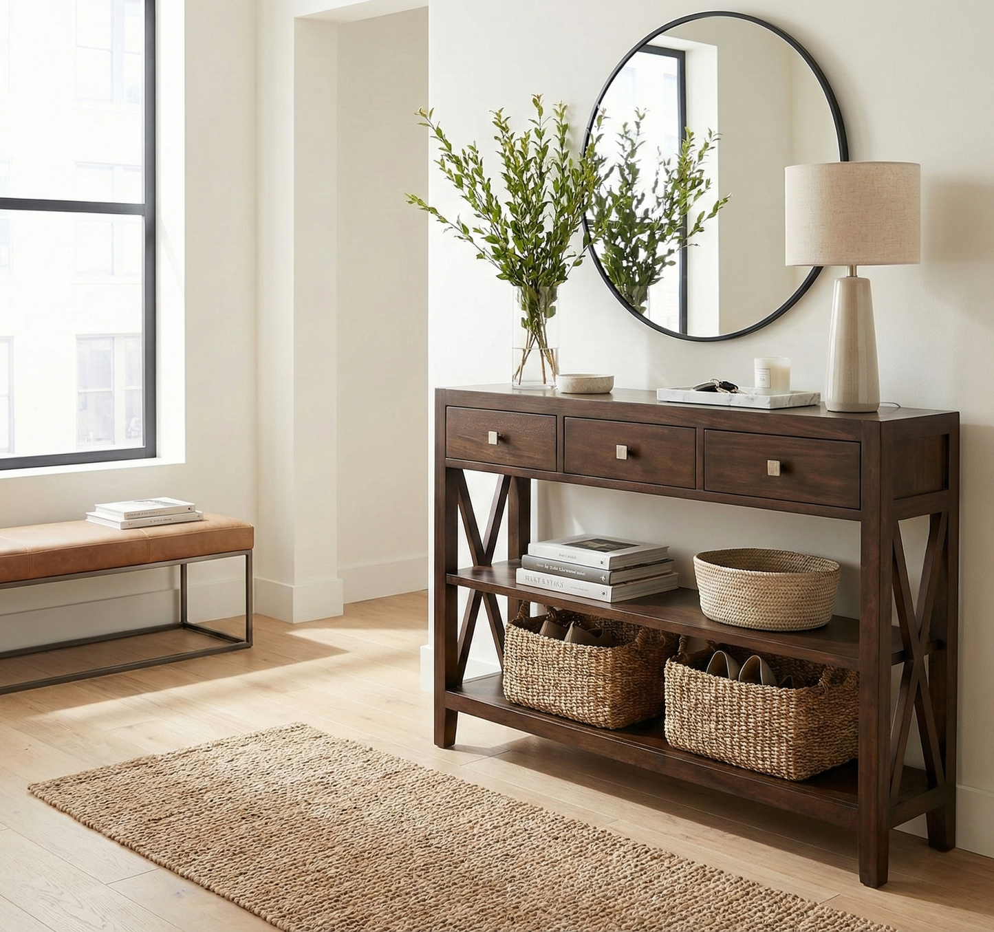 Consola colonial asiatica a medida teca 47/48