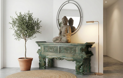 Consola colonial asiática a medida teca javanesa 1844