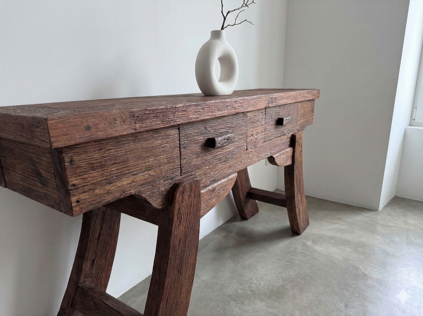 Consola a medida en madera de teca estilo oriental artesanal AM202205060942