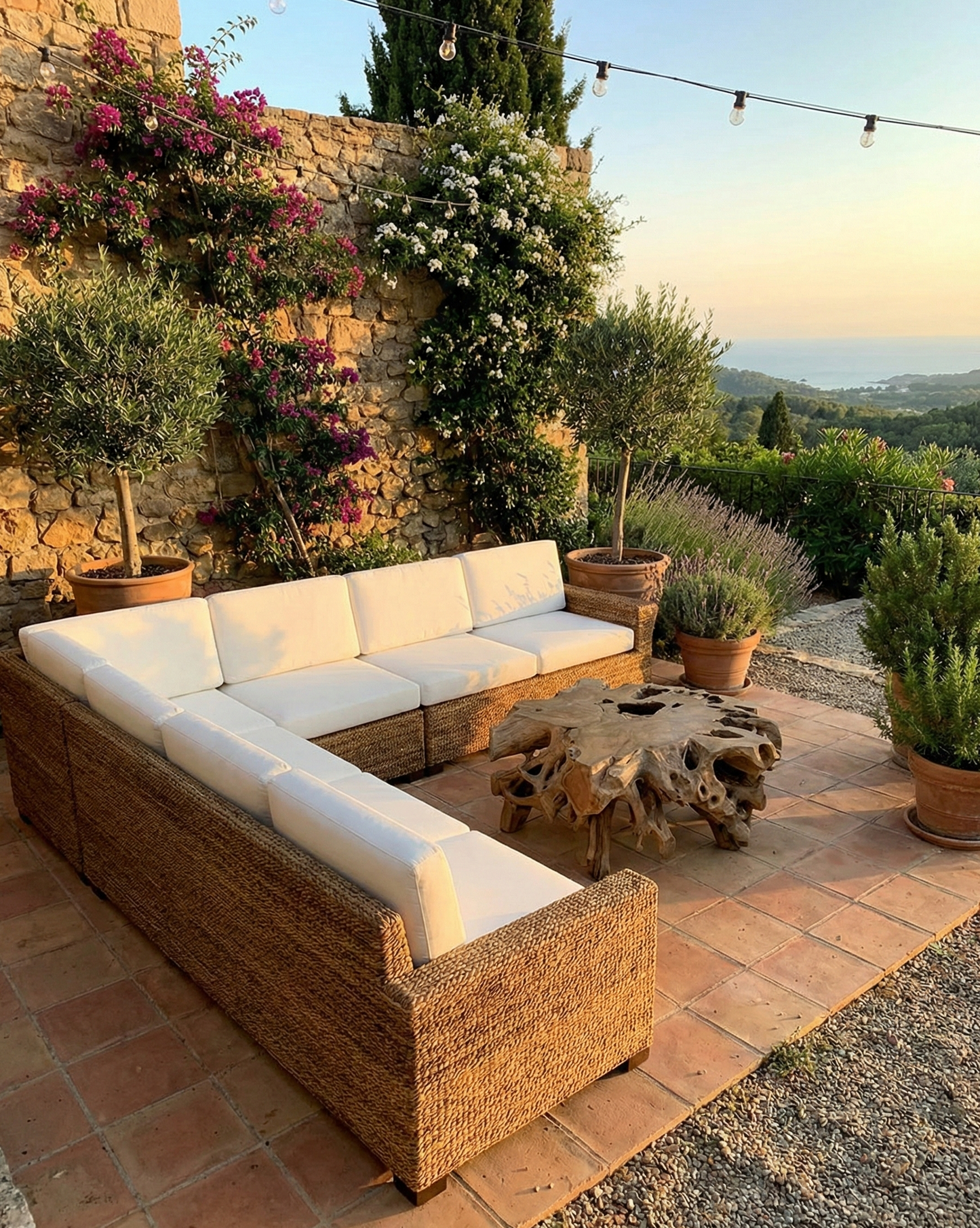 Muebles de jardín fibras naturales a medida