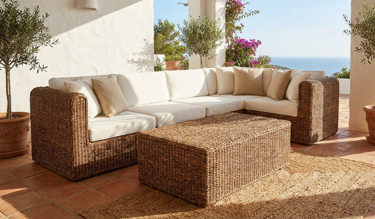 Muebles de jardín fibras naturales a medida