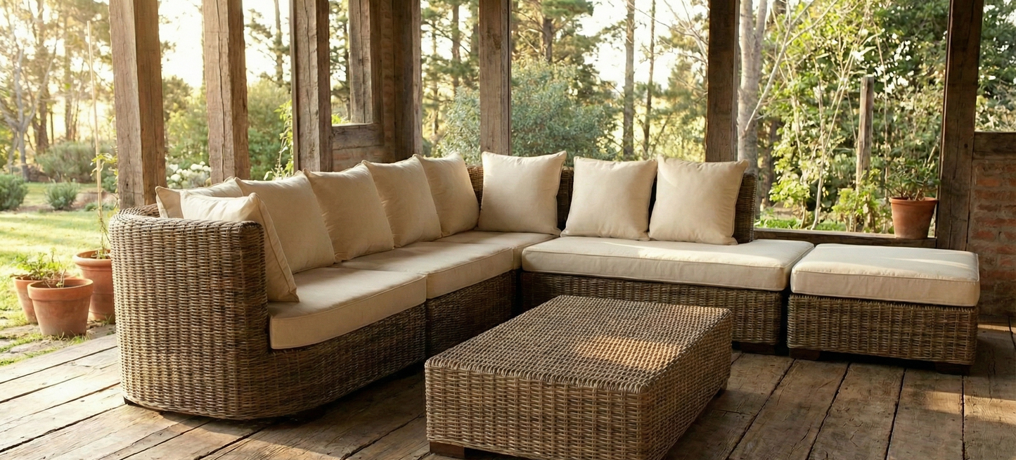 Muebles de jardín fibras naturales a medida