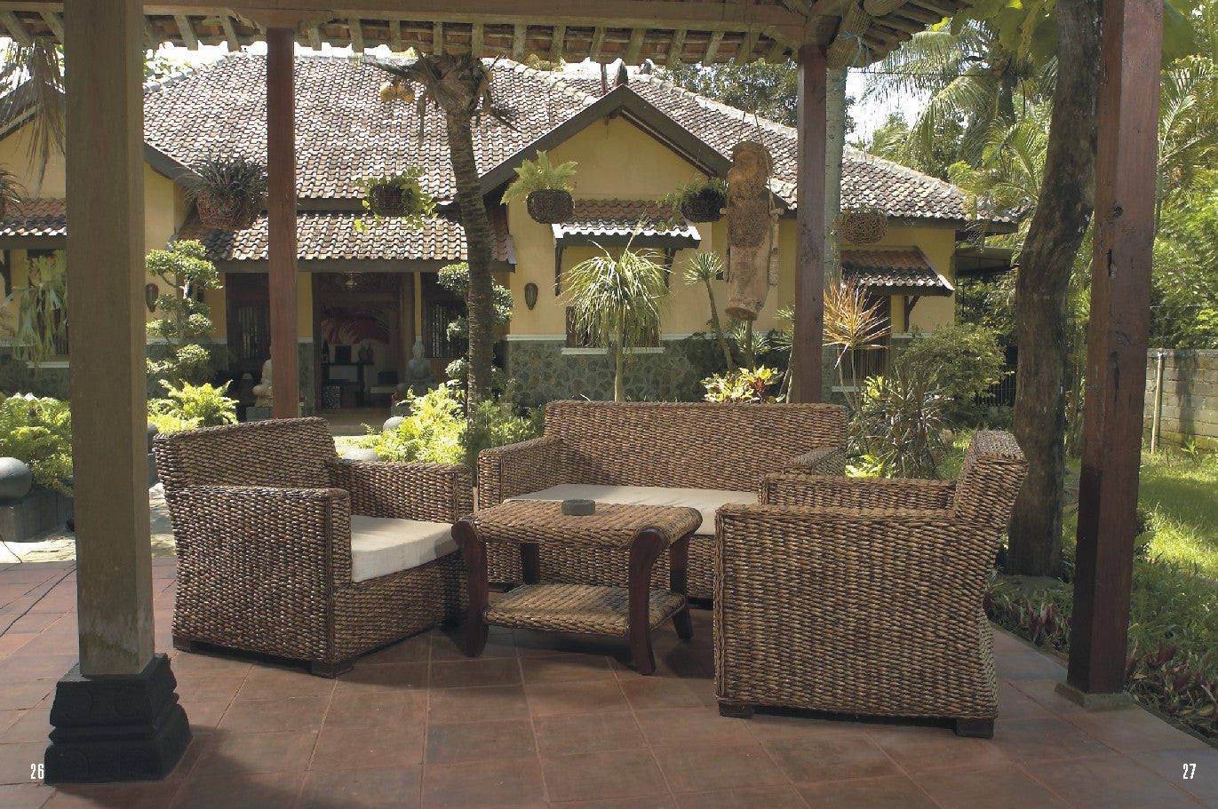 Muebles de jardín fibras naturales a medida