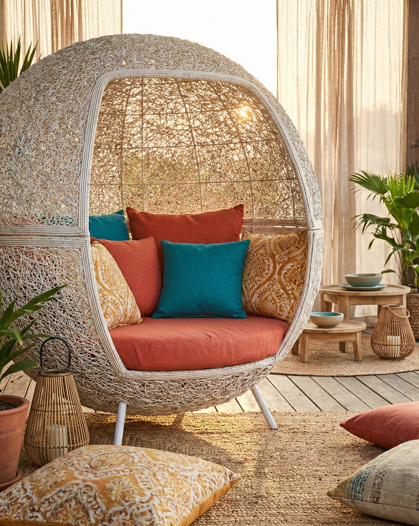 Muebles de jardín fibras naturales a medida