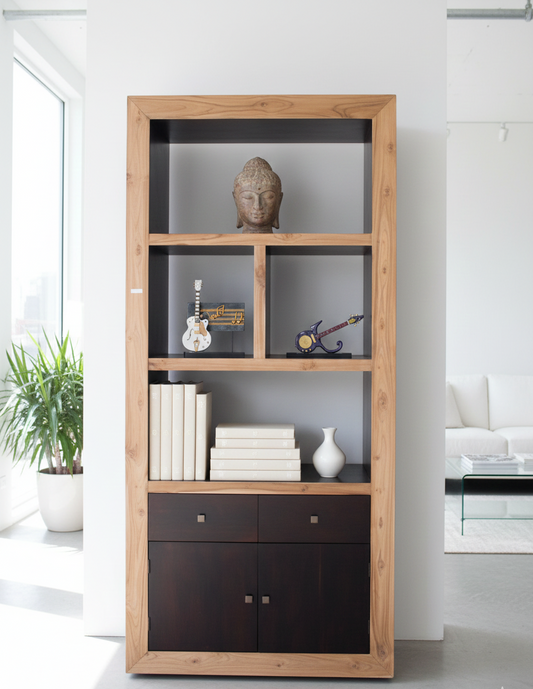 Librerías colonial asiática a medida teca 21/64