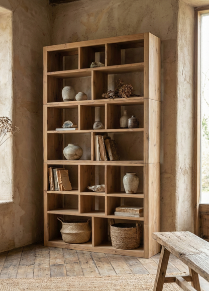 Librerías colonial asiática a medida teca 19/64