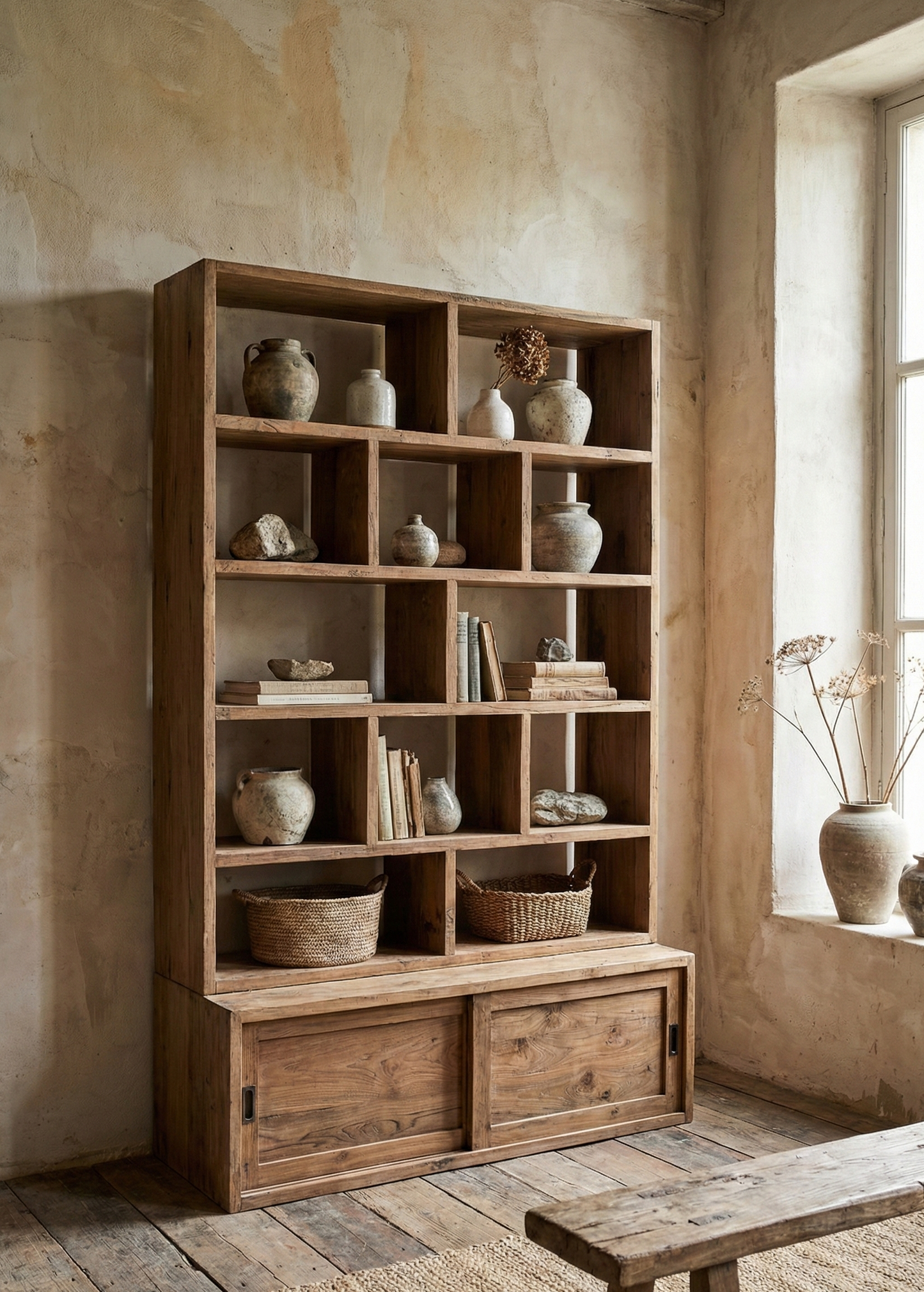 Librerías colonial asiática a medida teca 46/64