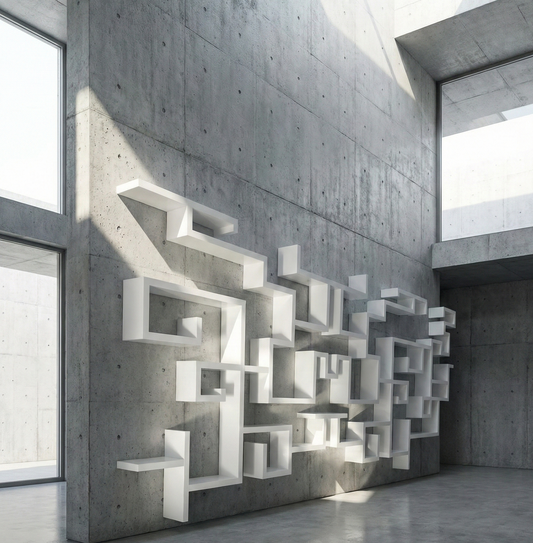 Librería lacada o teca a medida AM-14504