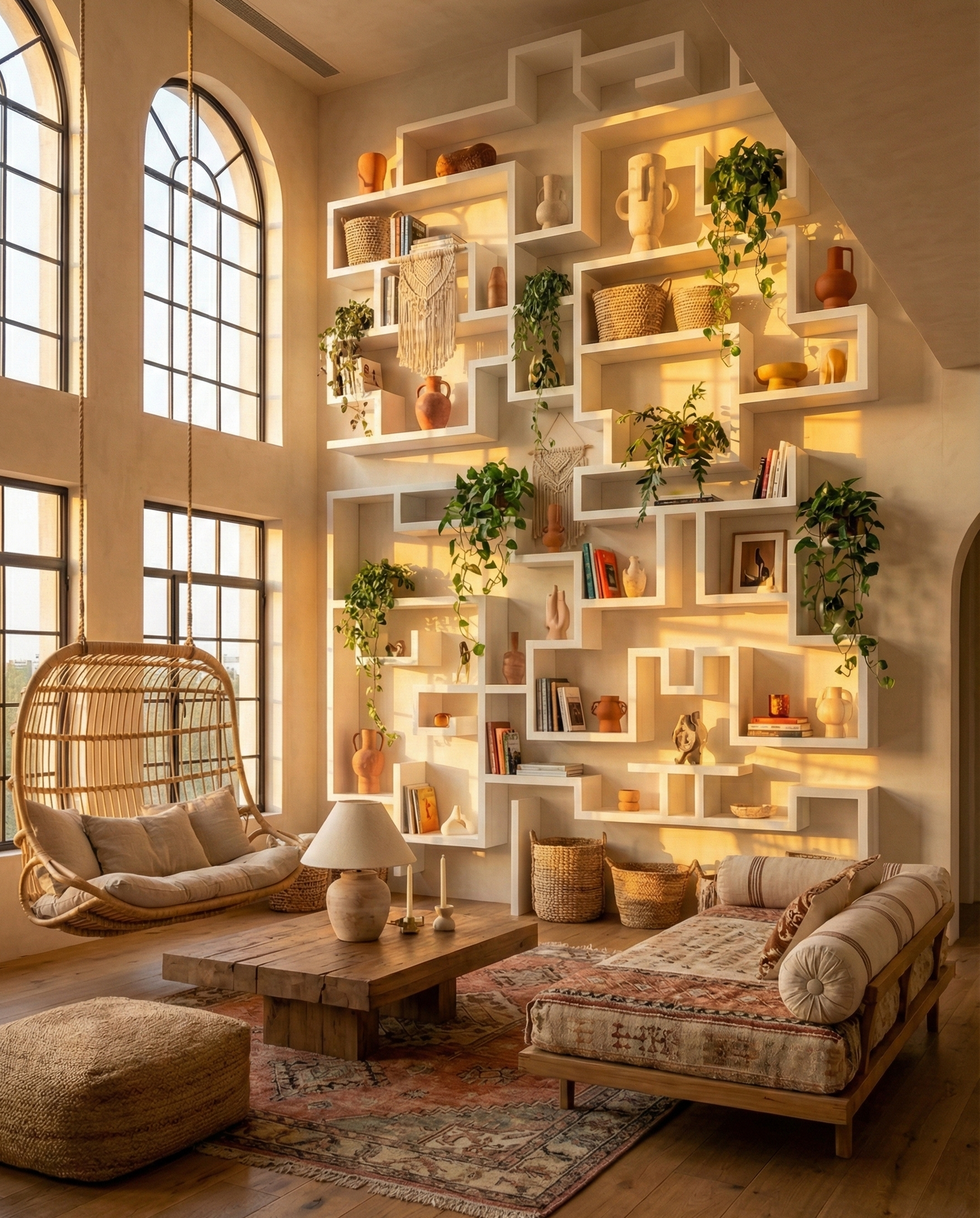 Librería moderna lacada o teca a medida 18/64