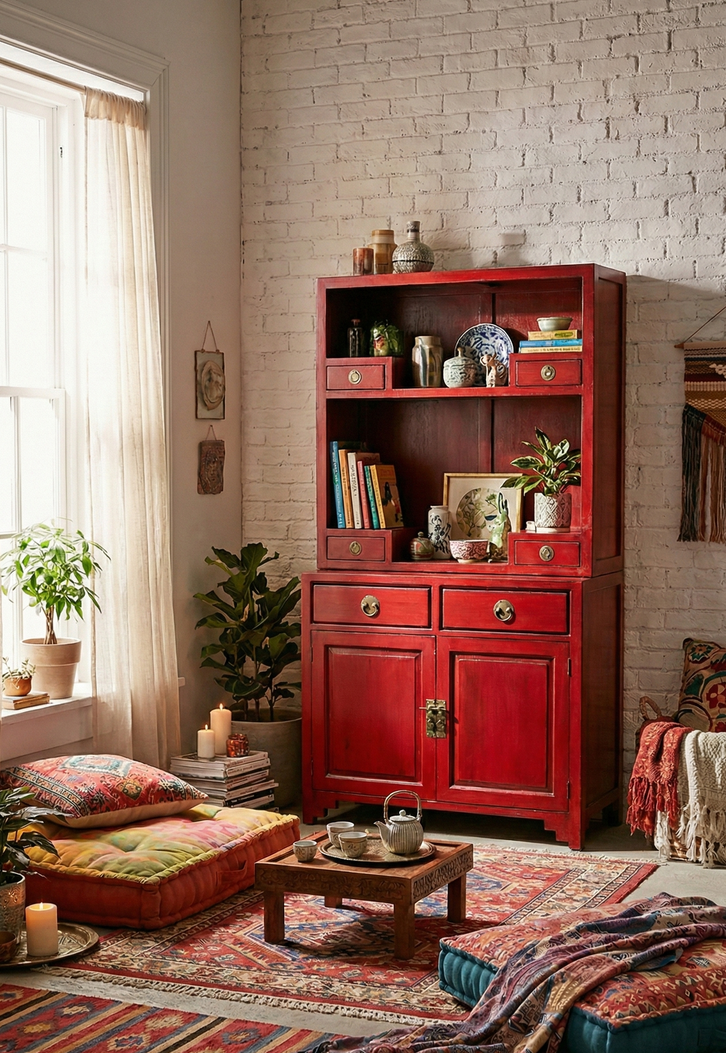 Librerías china asiática colonial teca 55/64