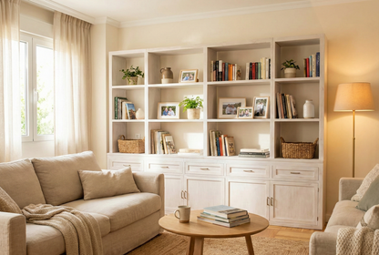 Librerías diseño colonial-asiático en madera de teca artesanal AM202109281412