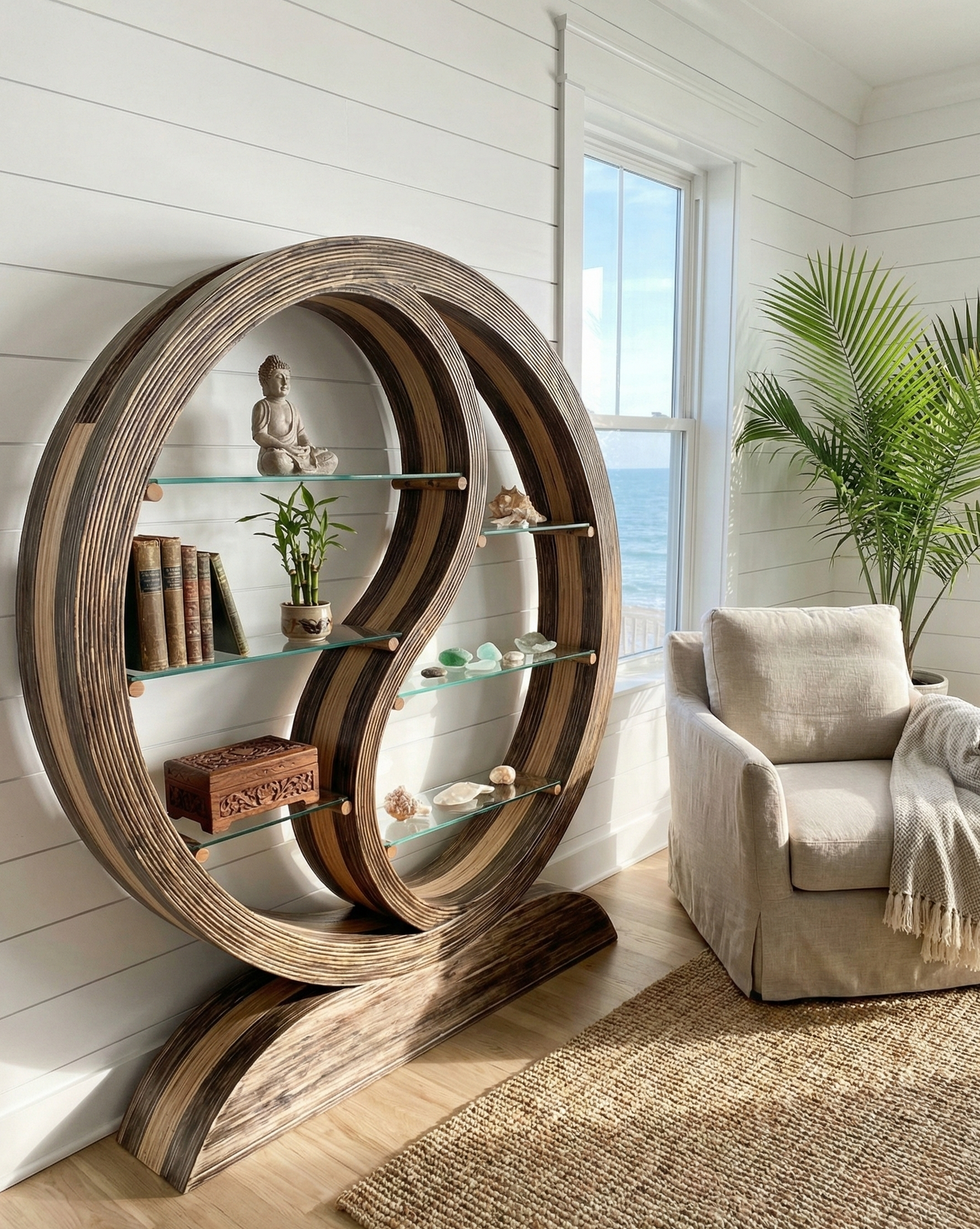 Librería colonial asiático fibras naturales 16/64