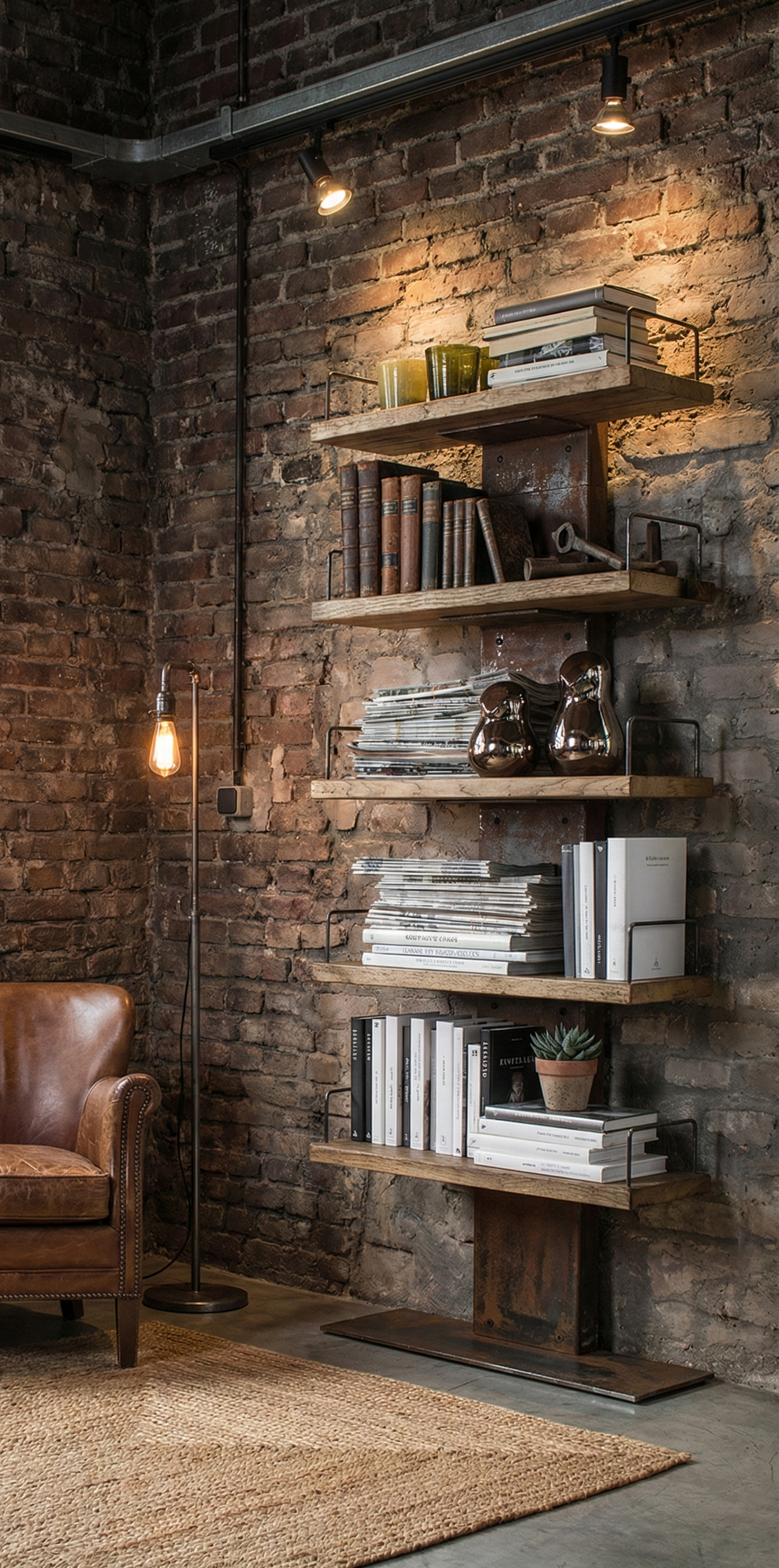 Librería metal y teca a medida 22/64