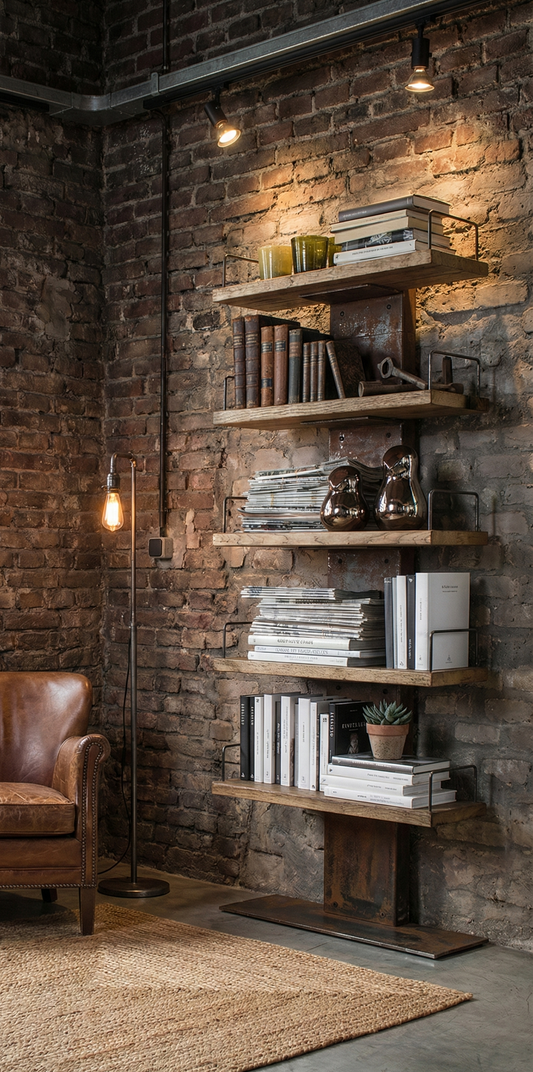 Librería metal y teca a medida 22/64