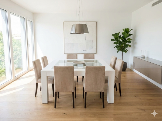 Mesas de comedor a medida  estilo colonial-asiático teca - AM-13977