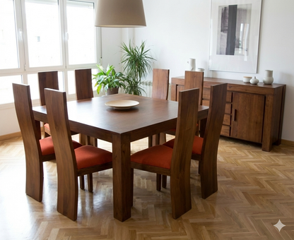 Mesas de comedor a medida  estilo colonial-asiático teca - AM-13977