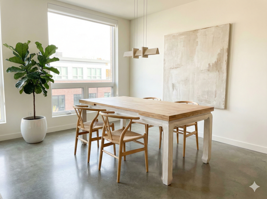 Mesa comedor colonial asiática  a medida  fija o extensible pata opium - AM-13944