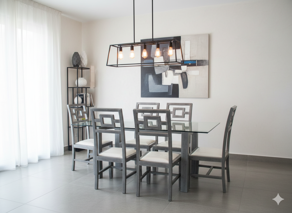 Mesas de comedor a medida colonial asiática metal o madera  25/62