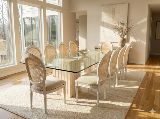 Mesas de comedor colonial asiática pie central a medida teca 09/62