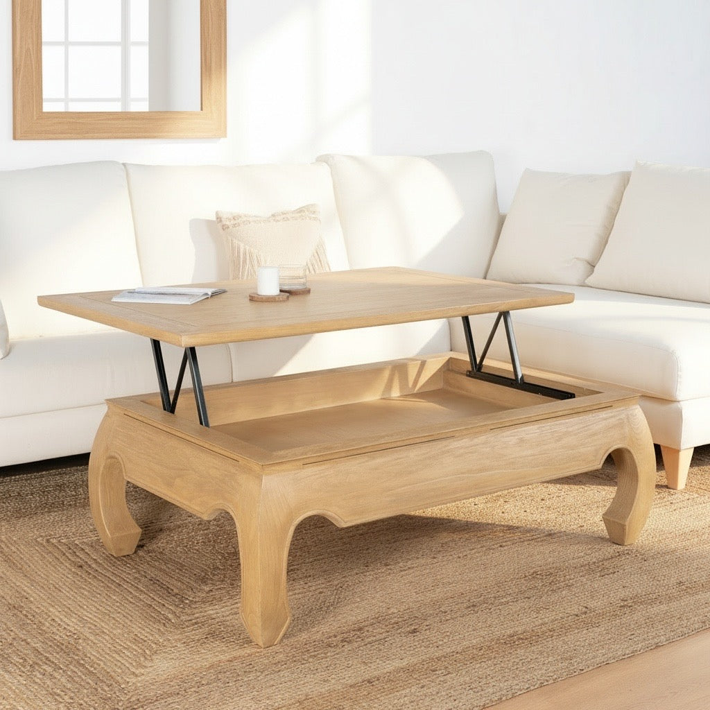 Mesas de centro opium teca elevable 76/85