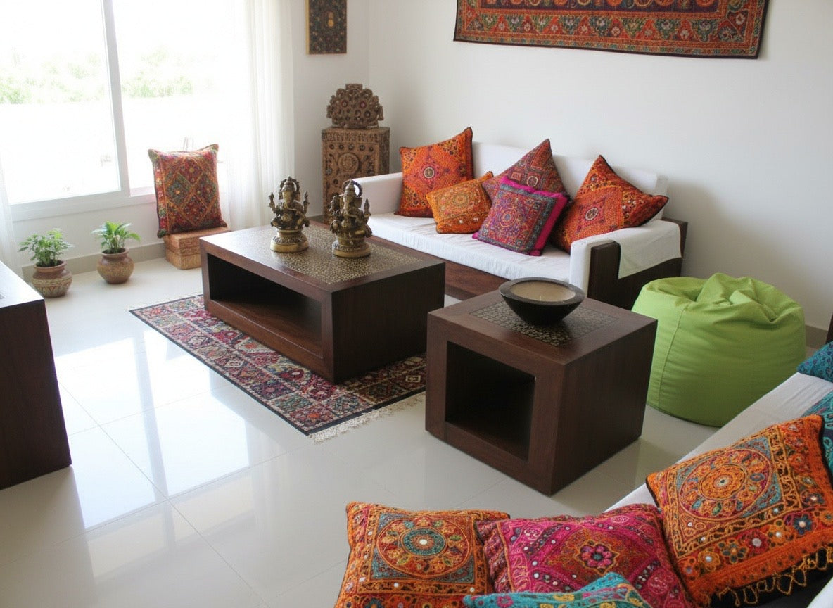 Mesas de centro colonial asiática teca 32/85