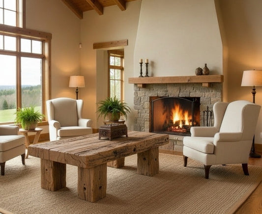 Mesa de centro de teca reciclada a medida - AM-14606