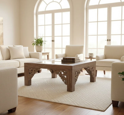 Mesas de centro colonial asiática a medida teca19/85