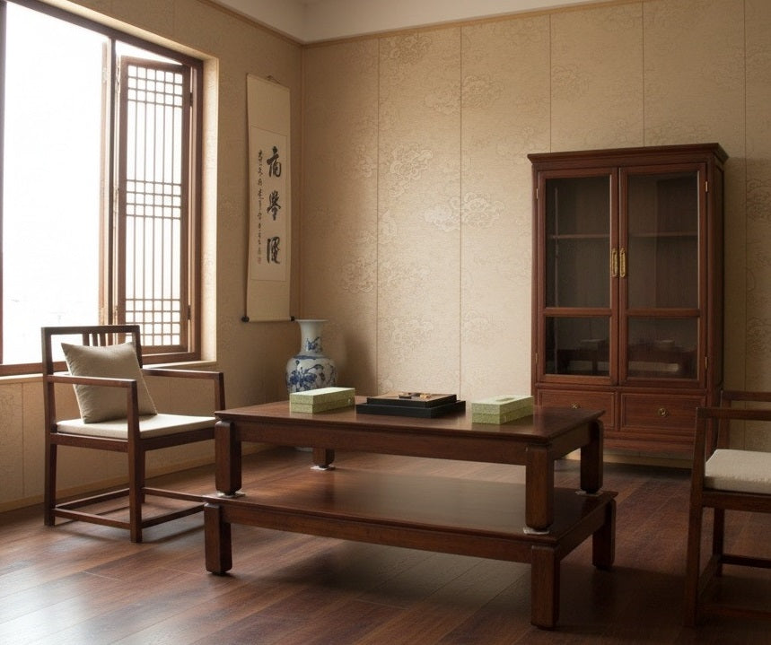 Mesas de centro colonial asiática a medida teca40/85