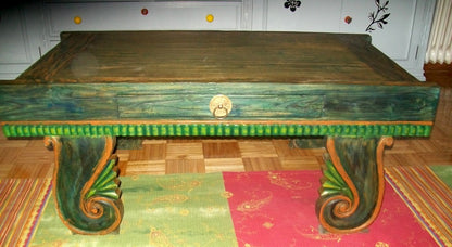 Mesas de centro colonial asiática a medida teca 38/85