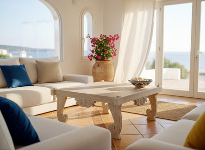 Mesas de centro colonial asiática a medida teca 39/85