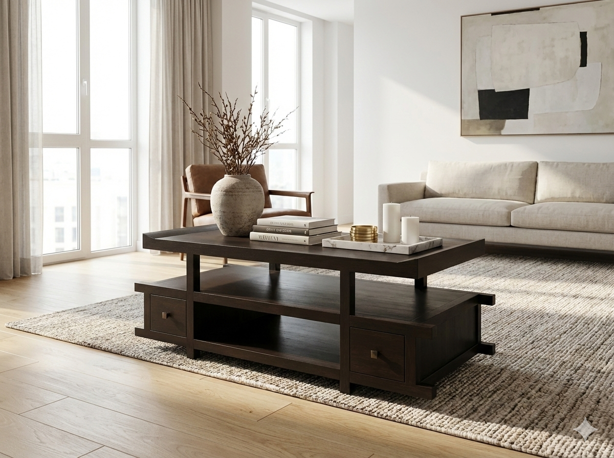 Mesas de centro colonial asiática a medida teca 28/85