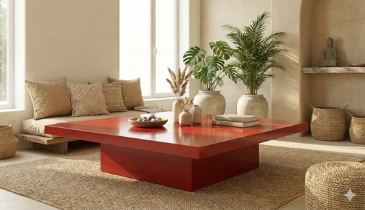 Mesas de centro colonial asiática a medida teca64/85