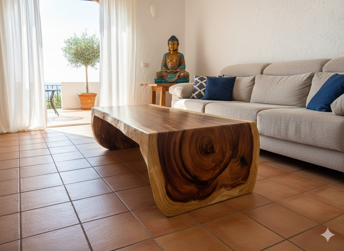 Mesa de centro colonial asiatica a medida Suar