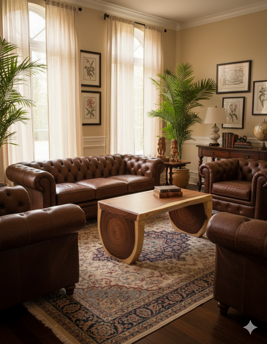 Mesa de centro colonial asiatica a medida Suar