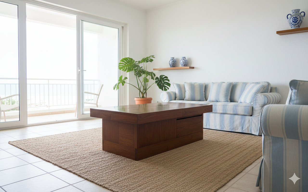 Mesas de centro colonial asiática a medida teca 65/85