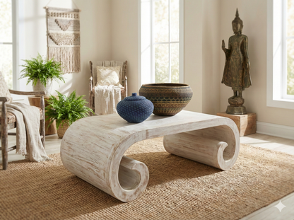 Mesas de centro colonial asiática a medida teca 36/85