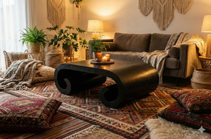 Mesas de centro colonial asiática a medida teca 36/85