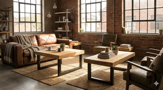 Mesa de centro teca y metal a medida - AM-14598