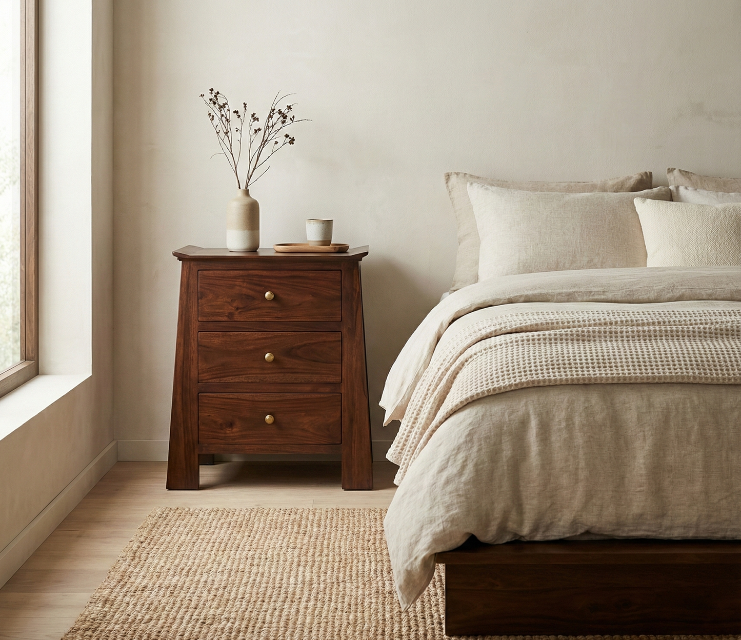 Mesilla colonial asiática a medida teca AM53/63