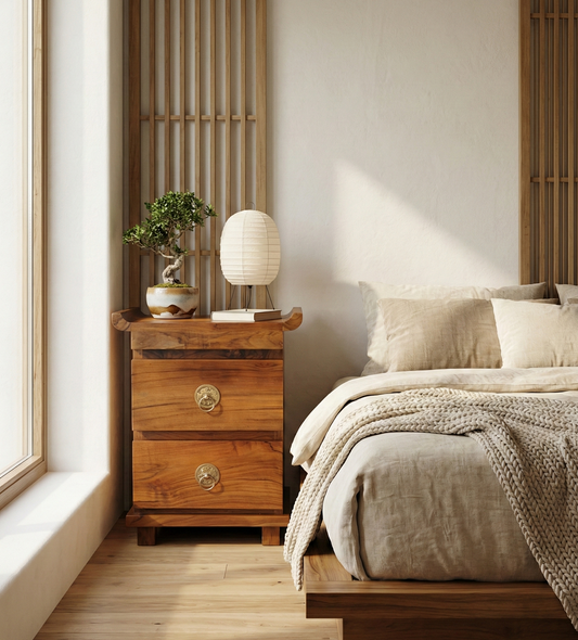 Mesilla colonial asiática a medida teca  AM22/63