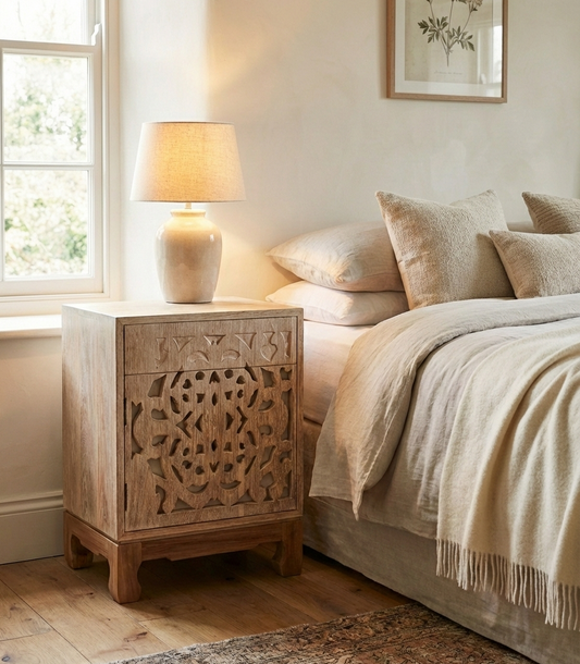 mesilla colonial asiática a medida teca tallada AM20251317